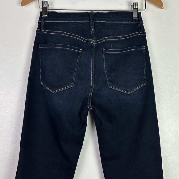 FRAME Le Sylvie Slender High Rise Waist Straight Jeans 25 Cabana LSYCHS230 - Picture 7 of 10